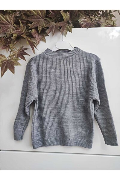 Meriç bebe Унісекс трикотажний боді з напівкомірцем, облягаючий крій, еластичний, сірий