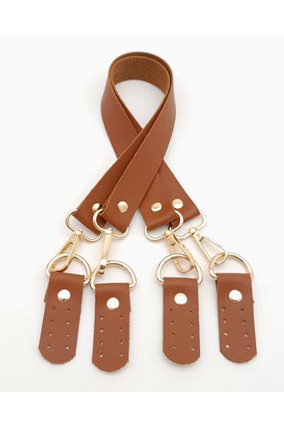 angel çanta aksesuar Τεχνητό δέρμα 55 cm Misu Model Double Handle Χρώμα Μαύρισμα Ανοιχτό Χρυσό Μέταλλο