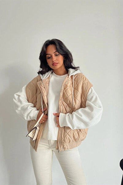 Genel Markalar Rahat Kapitone Renkli Kapüşonlu Şişme Yelek