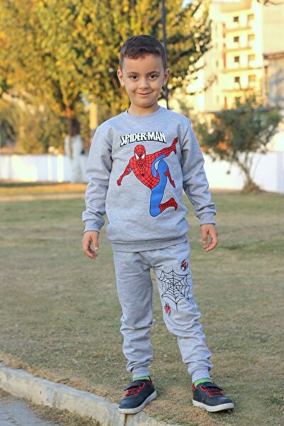 Tosspa Kids KİDS Комплект анцуг за момче Spi-derman, памук с щампи и джобове.