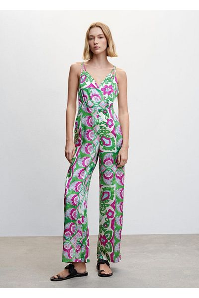 MANGO Woman Ολόσωμη φόρμα Cross Back Satin