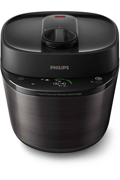 Philips All In One Cooker Çok Amaçlı Basınçlı Pişirici, 5l, 30 Dk’da Leziz Yemekler, siyah hd2151/6
