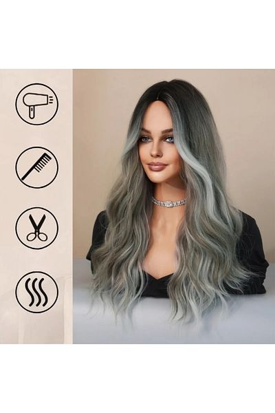 Fenomen Peruk Luxury Custom Vip Ombreli Wavy Wig
