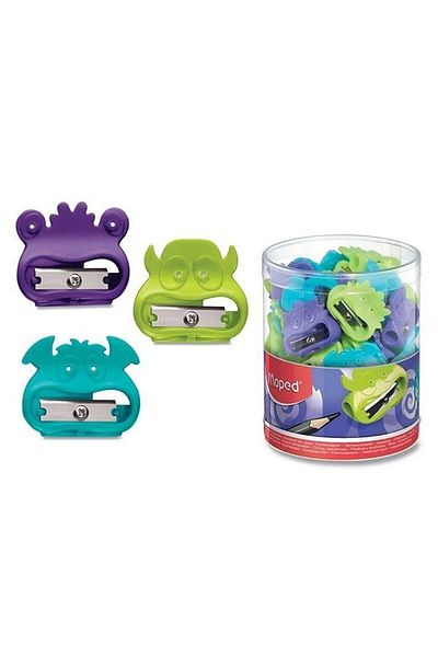 Maped Vivo Fancy Monster Single Blade Student Pencil Sharpener (Pack of 65)