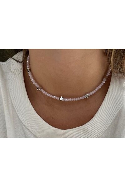 Uno Di Famiglia KRİSTAL CAM BONCUKLU KOLYE , YILDIZLI KOLYE , KOLYE 1. KALİTE