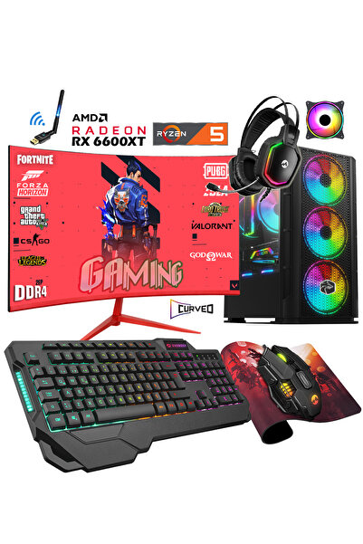 Zeiron Deviant X50 Windows 11 Ryzen 5 3600 16GB 512GB M.2 SSD RX6600 23.8" 16...