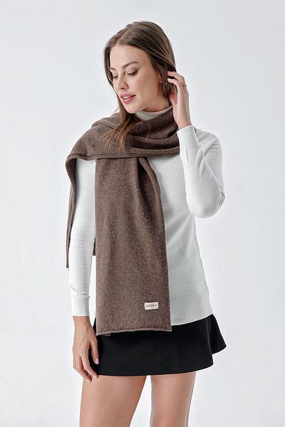CHUBA Women's Melange Soft Button Scarf Brown 23W506