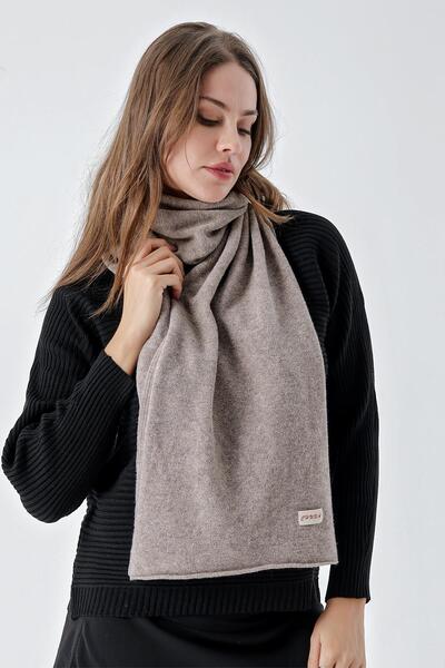 CHUBA Women's Melange Soft Button Scarf Light Brown 23W506