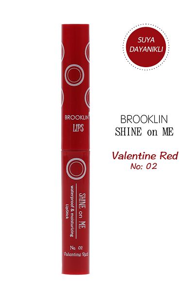 BROOKLIN Lipstick - LIPSTICK SHINE on ME No 02 valentine red