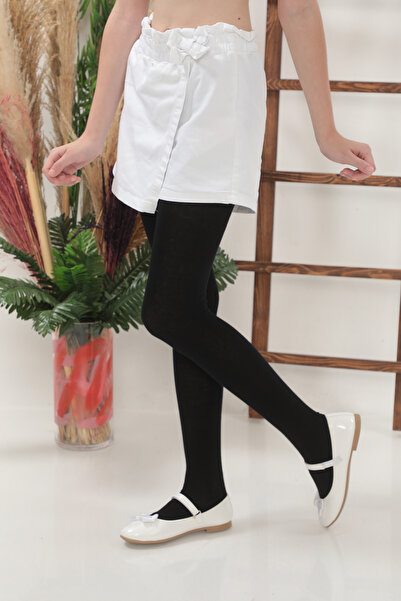 Sh Mağazacılık Cotton 4 Season School Pantyhose, Girl's Plain Pantyhose Casual Socks,