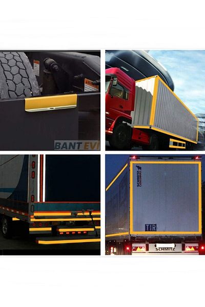 BANT EVİ Reflective Tape Yellow 5Cmx5M Reflective Tape Yellow Warning Tape
