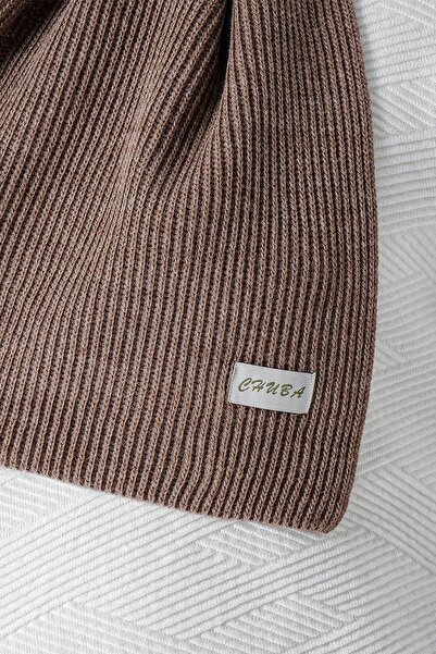 CHUBA Men's Thessaloniki Knitted Knitwear Scarf Beanie Set Brown 22W850