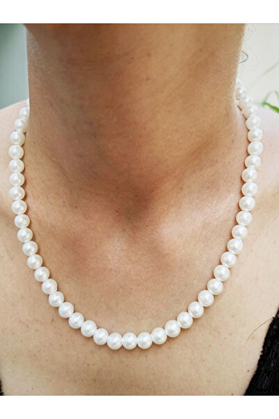 TÜKKAN ACCESSORİES İNCİ KOLYE KREM RENK 7 MM İNCİ
