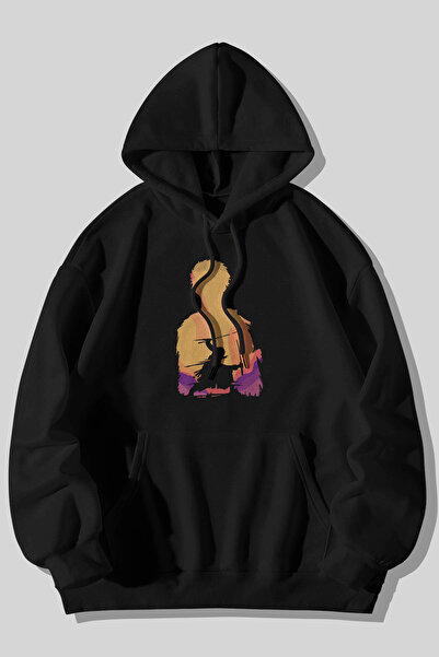 MELADYAN سويت شيرت بقلنسوة بغطاء للرأس بطبعة الرسوم المتحركة زورو من قطعة واح...