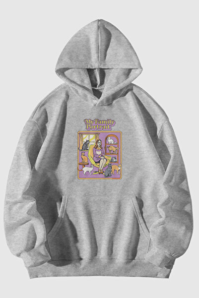MELADYAN Family Chart Printed Unisex Kangaroo Pocket Hooded Sweatshirt Hoodie
