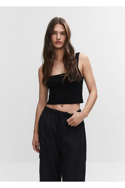 MANGO Woman Knitwear Cropped Blouse