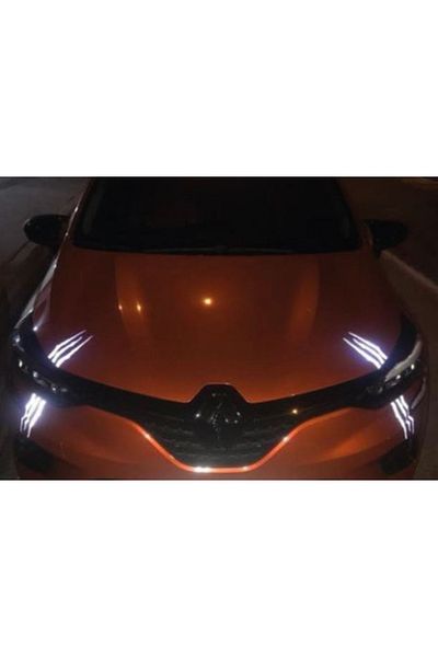 YAMANB Autocolant cu gheare pentru mașină cu reflector și culori uni Autocolant pentru vehicule 40cm*14cm Galben lămâie
