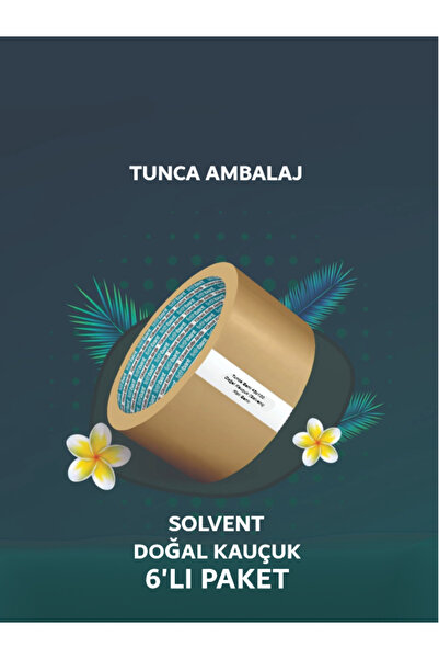 Tunca DOĞAL KAUÇUK ( SOLVENT ) KOLİ BANDI 45 MM X 100 MT 6'LI PAKET