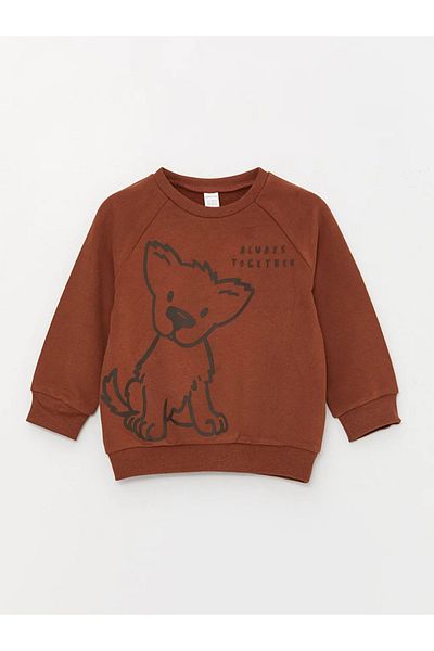 LC Waikiki LCW baby Crew Neck Printed Baby Boy Sweatshirt