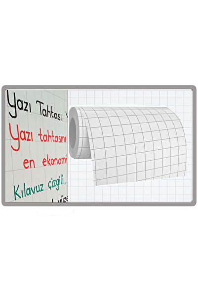 Green Class Kareli Yazı Tahtası folyosu-Yapışkanlı 100x300 cm