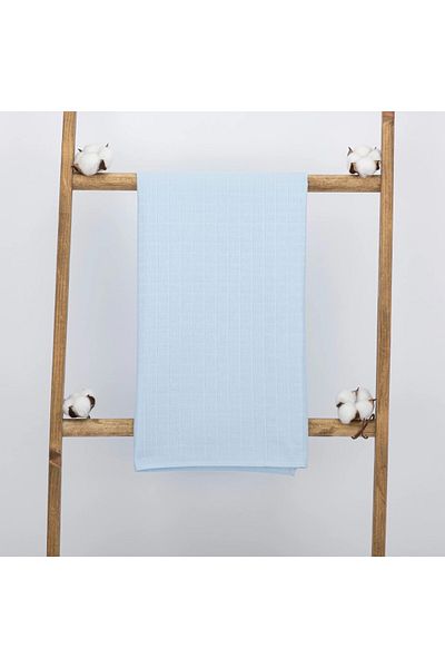LusnikaStore Blue Stroller Cover - Muslin
