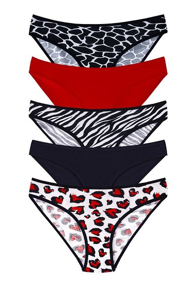Dominant Women's Cotton Lycra Panties 5 Pack 33000-59