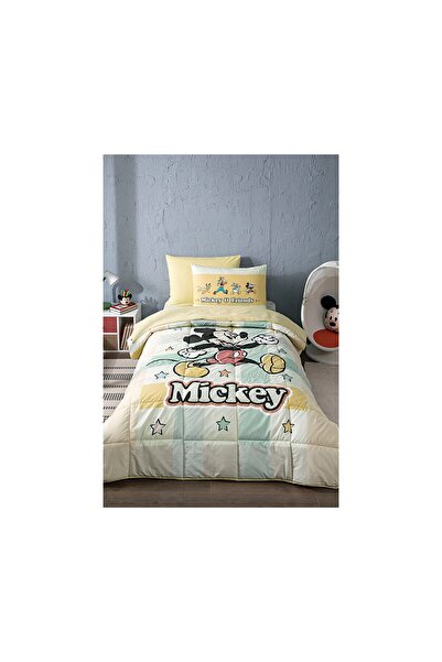 Özdilek Mickey Mouse Star Tek Kişilik Uyku Seti Fitted Çarşaf Lisanslı
