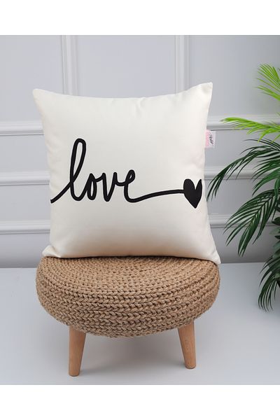 menesahome Throw Pillow Cover, Pillow Cover, Patterned Throw Pillow, Love Throw Pillow, 43x43 Throw Pillow