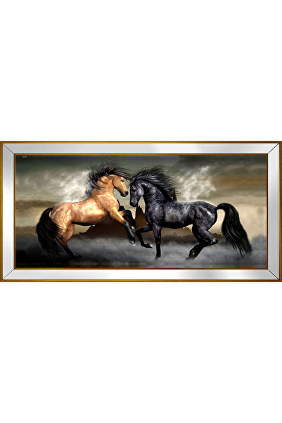 dbsanat Yağlı Boya Atlar Motifli Kanvas Tablo