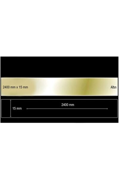 demdekor Dekoratif Aynalı Pleksi Şerit Süs Altın 15 Mm X 2400 Mm Mobilya Dola...