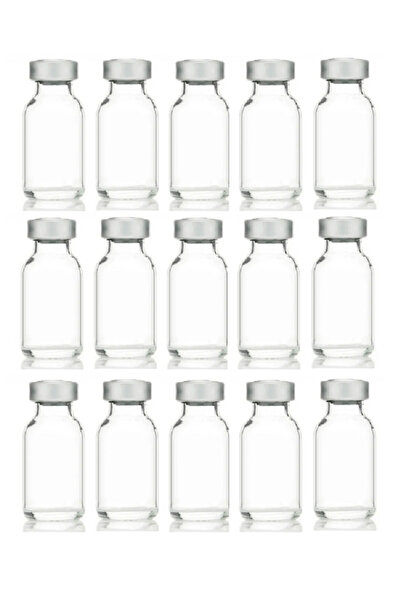 Juniberry 15 Adet Çok Amaçlı Şeffaf Mini Boş Cam Şişe Şişesi Kapaklı Esans Şi...