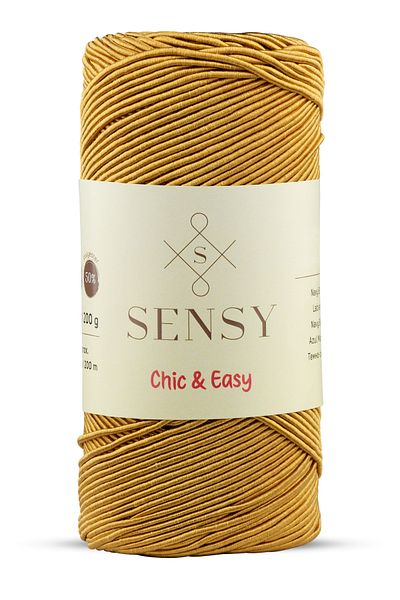 SENSY Premium Chic&Easy 200 gr Κερωμένο σχοινί Pase Σχοινί Supra Σχοινί Runner Σχοινί Τσάντα Σχοινί Supla Σχοινί Μουστάρδα