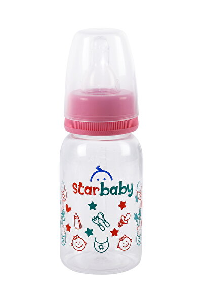 Star Baby زجاجة رضاعة كلاسيكية وردية سعة 150 مل، آمنة ومريحة للاستخدام للأطفا...