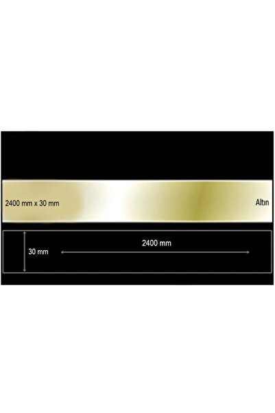 demdekor Dekoratif Aynalı Pleksi Şerit Süs Altın 30 Mm X 2400 Mm Mobilya Dola...