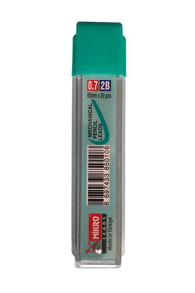Mikro Pencil Lead 0.7 mm Short Min Versatil Black Pencil Lead 60 mm - 1 Piece