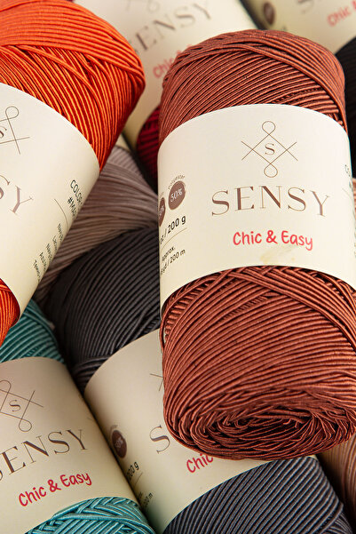 SENSY Premium Chic&Easy 200 gr Slim Supra İpi Mumlu İp Makrome İp Runner İpi Pase İp Yeşil