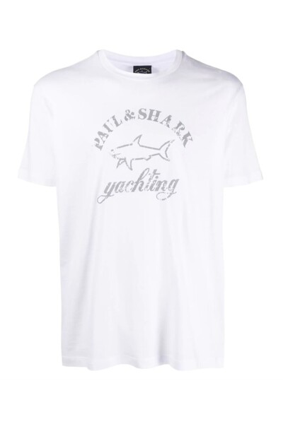 PAUL&SHARK MEN'S KNITTED T-SHIRT C.WCOTTON