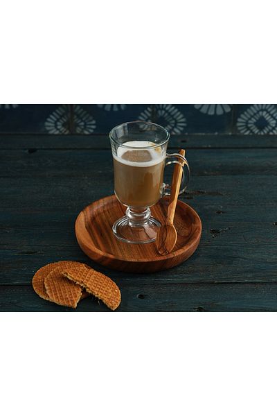 Hedisam Elm Wooden Cup and Ice Cream Bowl Base