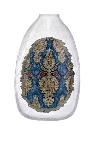 Paşabahçe Lale Dokumalı Vazo Dekoratif Obje ve Biblo