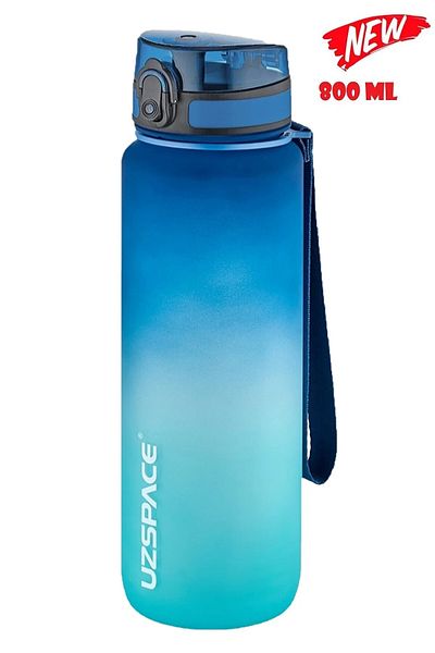Vagon Uzspace 800ml Tritan Water Bottle - Blue-Green, Softtouch, Detox Motivation