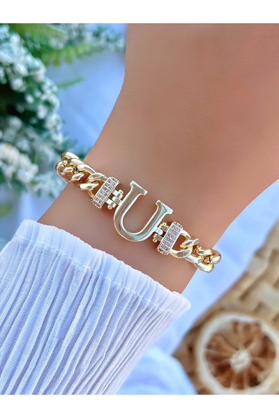 KBC STORE سوار سلسلة حرف (حرف U)