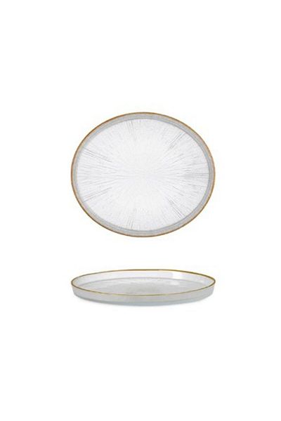 İpek 16 cm Rexy Glass Plate - Gilded