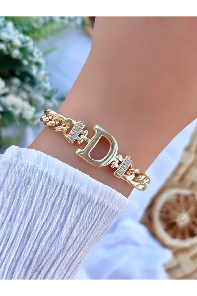 KBC STORE سوار سلسلة حرف (حرف D)