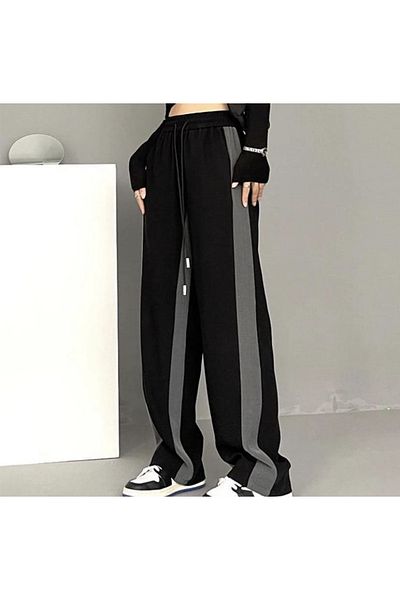 DEEFWEAR Φούτερ Harajuku Zip Tracksuit Stripe Detail Oversize