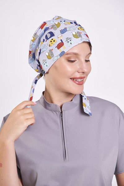 Owlet Medikal Bone Hijab Gri Personaje de desene animate