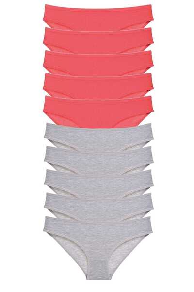 Royaleks Fuchsia Gray 10 Pieces Super Eco Lycra Women's Slip Set