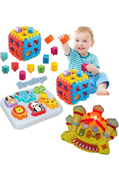 berattoys Eğitici Set Bultak Küp+hayvanlı Bultak Pilli Müzikli Hayvan Sesli P...