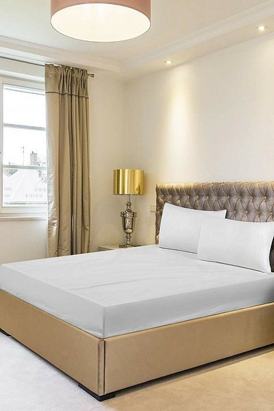 GÜNTEKS Single Elastic White Bed Sheet 100x200