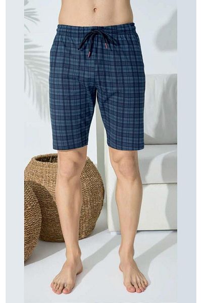 KLY PİJAMA KLY 196B Oversize Large Size Plaid Single Shorts