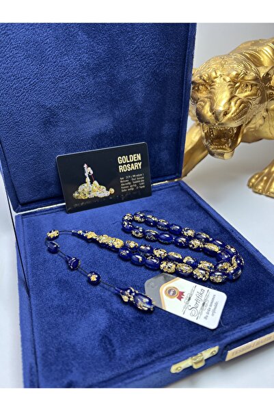 Tesbih-i Hazır Tesbihçilik Çift Sertifikalı Orijinal 24 Ayar Altın Parçacıklı...